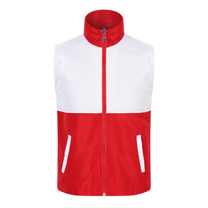 Gilet de sécurité réfléchissant jaune et blanc, bloc de couleurs, fermeture éclair intégrale, unisexe, pour l'automne - Product Image 2