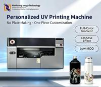 Printer UV Silinder Desktop, Jarak Celah Tinggi hingga 15mm, 360 °   Mesin Cetak Rotari untuk Tumbler, Gelas Air, Botol Parfum