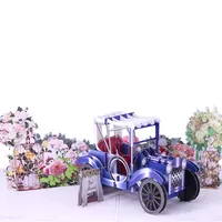 3Dグリーティングポップアップカード結婚式の招待状結婚式クラシックカーモデルデザインカスタマイズ