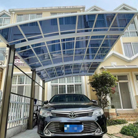 Abri Voiture Métallique Moderne en Aluminium avec Toit en Polycarbonate pour Extérieur