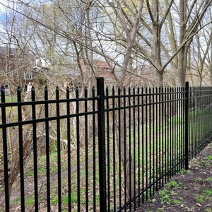 Hot <strong>Sale</strong> Home Garden Decorative Hot Dipped Galvanized Security Design Metal 6ft X 8ft <strong>Wrought</strong> <strong>Iron</strong> Fence - Product Image 2