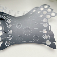 Film graphique de recouvrement pour clavier PVC étanche, étiquette de commande pour volant de course automobile, vente chaude, fourni par l'usine Kuliwei