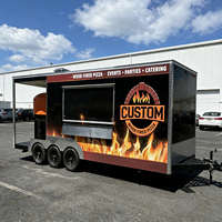 Remolque de Comida en Venta, Camión de Comida Móvil Totalmente Equipado, Remolque para Pizza, Café y Helados, Carrito de Hot Dogs, Listo para DOT y CE