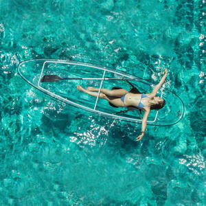 Magnifique kayak transparent en polycarbonate pour la photographie de voyage en plein air, canoë d'eau douce en bord de mer - Product Image 4