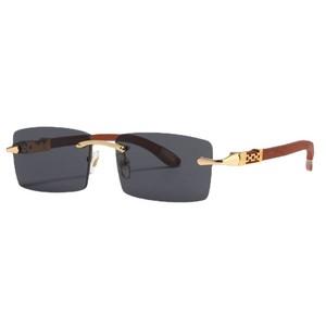 Nouvelle Arrivée 2026 <span class=keywords><strong>KAJA</strong></span> Montures de Lunettes Homme à Branches en Bois Style Euro-Américain Carrées UV400 avec Charnières à Ressort - Product Image 5