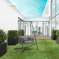 Couture Jardin Diva Outdoor Swing Egg Chair Meubles de jardin suspendus Single Gray Color Swing Chair