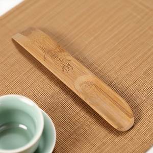 Cuchara Moderna Minimalista de Bambú Natural para Té de Hojas Sueltas, Personalización de Logotipo para Café - Product Image 4