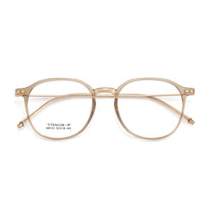 Montures de lunettes en titane de style coréen, ovales, avec verres en résine transparente, unisexe, monture complète M8133, origine Danyang - Product Image 3