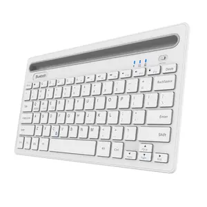Triple Solution Isi Ulang 3 BT 5.0 Keyboard Nirkabel Ultra Tipis dengan Jenis Gunting + Tablet dan Dudukan Ponsel