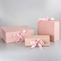 Caja de Regalo Plegable de Cartón con Cierre Magnético, Caja de Papel Dorada y Negra para Regalos de Boda, Caja de Papel para Invitados y Damas de Honor
