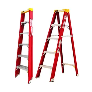 1.8M Insulated FRP Fiberglass Ladder Folding Insulation Ladders With Tool Tray For Electric Field Work