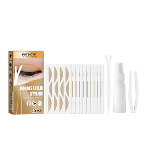 EELHOE Bande adhésive double paupière, ruban de beauté pour les yeux, en dentelle, <span class=keywords><strong>invisible</strong></span>, sans colle, respirant, super adhésif, longue durée, avec kit de clips - Product Image 1