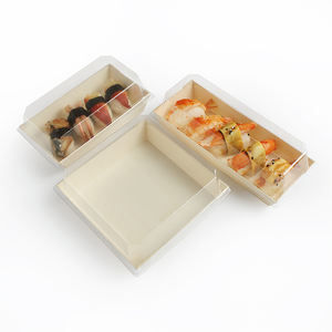 Boîte à sandwich Pizza Récipient alimentaire trapézoïdal Boîte alimentaire rectangulaire carrée Plateau alimentaire végétarien avec couvercle - Product Image 2