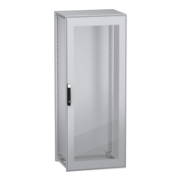 Armoire de sol à porte simple Nsysfn20860t, acier galvanisé, IP55, gris, noir, 800 mm x 600 mm x 2000 mm, série Panelset Sfn