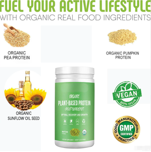 在庫あり エンドウ豆植物性プロテインパウダー <span class=keywords><strong>100</strong></span>%ピュア 560g フィットネス 筋肉増強 大人 ティーンエイジャー 男性 中高年向け - Product Image 3