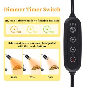 <span class=keywords><strong>Lampe</strong></span> de bain de soleil UVB/UVA 25W/50W la plus vendue pour aquarium de tortues avec <span class=keywords><strong>support</strong></span> et minuterie, en plastique et aluminium - Product Image 3