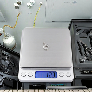 J&R Stainless Steel <b>Mini</b> Digital Pocket <b>Scale</b> I2000 200g/300g/500g Capacity 0.01g Accuracy Superior LCD <b>Mini</b> Digital Platform - Product Image 3