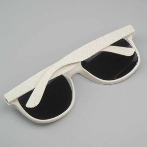 Wholesale Natural Wheat Straw Frame Biodegradable Promotional Custom Logo Eco Friendly Fashion Glasses <b>White</b> <b>Sunglasses</b> - Product Image 4
