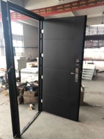 Porte en acier de sécurité, conception à serrure multiple, porte simple, portes de sécurité pour les maisons