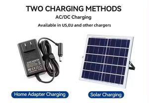 Ventilador <span class=keywords><strong>de</strong></span> Pie <span class=keywords><strong>de</strong></span> 18 Pulgadas con Energía Solar, 12V AC/DC, USB, 2 Bombillas y Batería, Precio Económico en Foshan, China - Product Image 3