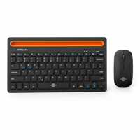 Ensemble clavier et souris sans fil RF 2,4 GHz silencieux, ergonomique et étanche avec fente pour carte, idéal pour le bureau professionnel
