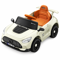 Voiture électrique pour enfants avec télécommande, double propulsion, lumières LED, musique, plastique, quatre roues, pour les enfants de 2 à 7 ans
