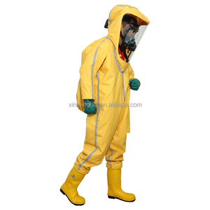 Tenue de protection chimique intégrée Haigu HG-2NP Niveau 2 en PVC étanche aux liquides <span class=keywords><strong>pour</strong></span> la réponse aux déversements chimiques - Product Image 2