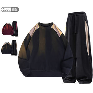 Suéter de hombre con logo personalizado, cuello redondo, manga larga, holgado, estilo americano, novedad 2025, conjunto deportivo para parejas - Product Image 4