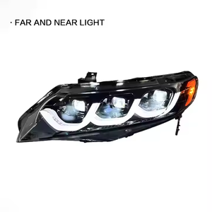 Aggiornamento per Honda <span class=keywords><strong>Civic</strong></span> 8a Generazione 2006-2011, Gruppo Fari Anteriori Modificato con Luci Diurne <span class=keywords><strong>LED</strong></span> e Indicatori di Direzione a Scorrimento - Product Image 5