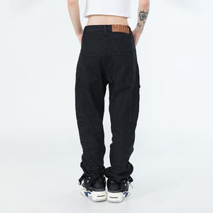 Baggy — jean à jambes larges pour hommes, pantalon Streetwear ample et droit, Hip-Hop décontracté, <span class=keywords><strong>Skateboard</strong></span>, collection - Product Image 3