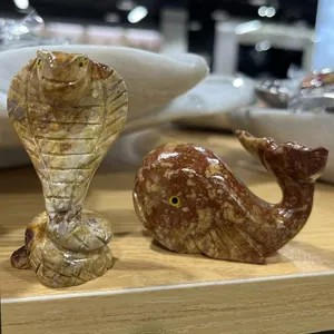 Varie sculture di animali all'ingrosso artigianato cristallo naturale quarzo pietra intagliato figurine di animali giocattolo