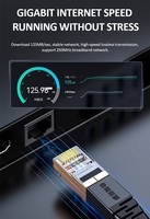 Cat7 kawat datar tembaga murni, kawat berlapis emas RJ45 32awg 1m-5m PVC SSTP SFTP kabel Ethernet bersertifikat ROHS Cat7