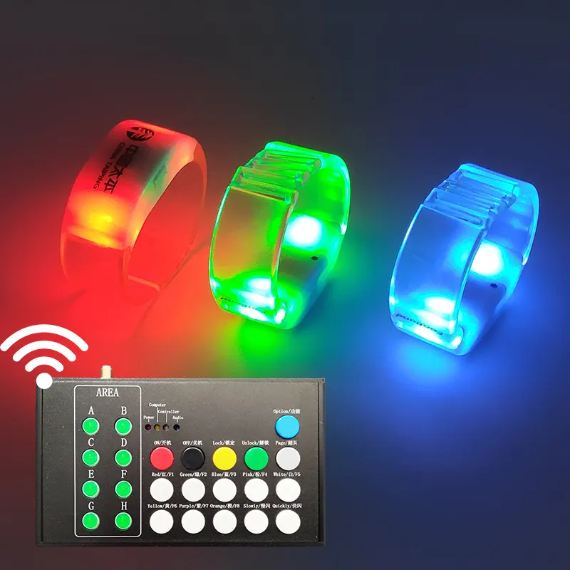 Party Supplies LED light up Party Luminous Bracelet LED Glow Silicone Wristband for Event
