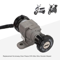 GOOFIT YY50QT-5 – Ensemble de remplacement de l'interrupteur d'allumage et de la clé pour scooter et cyclomoteur Jonway Znen Peace GY6 49cc 50cc