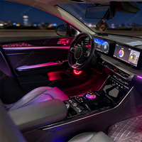 Kit d'éclairage ambiant intérieur de voiture à LED 64 couleurs pour Kia K5, éclairage symphonique, contrôle par application Bluetooth, éclairage intérieur automobile 12V