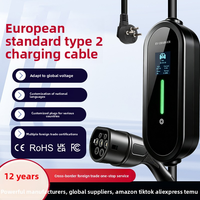 Chargeur de véhicule électrique (VE) de type 2, norme européenne, pour le Brésil, le Royaume-Uni, la France, l'Allemagne, les États-Unis et l'Australie