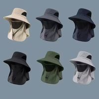 Sombreros de Sol de Verano con Protección UV, Gorra de Pesca y Caza al Aire Libre para Hombres y Mujeres, Gorra de Senderismo y Camping con Visera y Solapa para el Cuello, Sombrero de Pescador