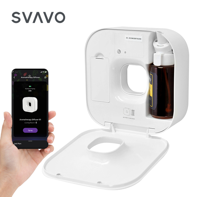 SVAVO Waterless Scent Nebulizer Essential Oil Diffuser App Control Electric USB Rechargeable Cool Mist Aroma Diffuser Machine