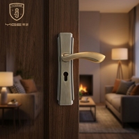 Ensemble de poignées de porte classiques en alliage de zinc bronze avec interaxe de 72 mm, certifié CE, pour quincaillerie de porte intérieure – Vente directe usine