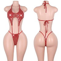 Vêtements de danse exotiques, combinaisons en sequins argentés métalliques, lingerie à pois, string, vêtements de fête holographiques, vêtements de danse pour discothèque