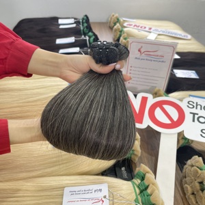 เครื่องต่อผมมนุษย์ผมสีเทาโทนเข้มธรรมชาติสินค้าใหม่ - Product Image 5