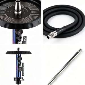 Kit de Hookah Moderno, Juego de Pipa de Aluminio para Tabaco con Manguera, Recipiente y Accesorios para Salón y Uso Social - Product Image 6