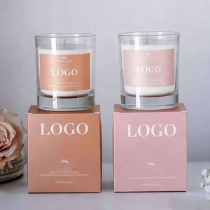 OEM Gold Stamped Candle Box <b>White</b> Cardstock Luxury Packaging for Container Candles and Gift Items - Product Image 2