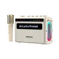 Machine de karaoké portable Mini KTV avec LED RGB, batterie au lithium 5.3 20W, affichage intelligent des paroles AI, ensemble d'enceintes de karaoké d'extérieur