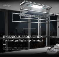 Séchoir à linge électrique intelligent pour salle de lavage, en alliage d'aluminium, avec fonction d'extension, 1,3 à 2,2 mètres, levage automatique vers le haut et vers le bas