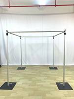 Kit de support de toile de fond réglable robuste à double barre transversale pour décoration de mariage - Vente chaude