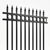 Clôture Spear Garden House en acier forgé de haute qualité, personnalisable, résidentielle et commerciale, pour piscine, avec sommet en forme de flèche, antirouille