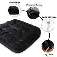 Coussin chauffant pour siège de chaise de bureau électrique USB en graphène chauffant de 18 x 18 pouces, coussin chauffant pour siège de stade