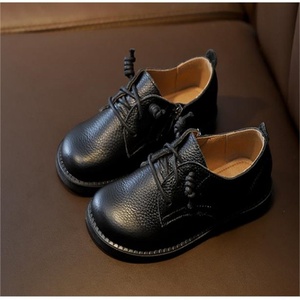 Zapatos Casuales Negros para Niños, Zapatos Deportivos Transpirables para Correr, Zapatillas de Cuero Blanco Liso para Niños y Niñas, Zapatos Escolares - Product Image 2