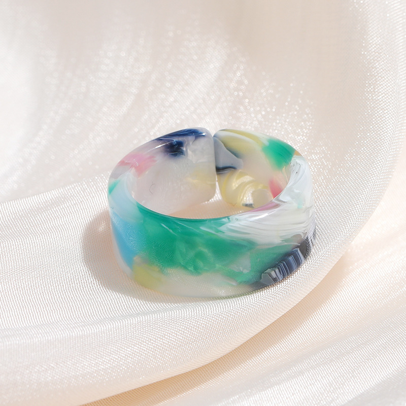 Bague Fantaisie Femme En Résine Acrylique Cristal - Marque Bliss - Neuve Avec étiquettes